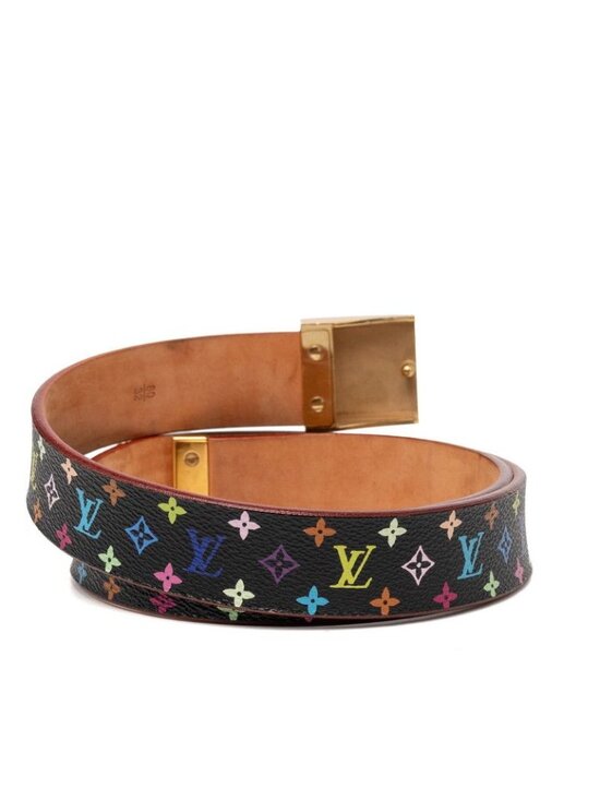 Louis Vuitton Monogram Multicolor Ceinture Carre 80 32 Black Leather 1- Belt main image 4